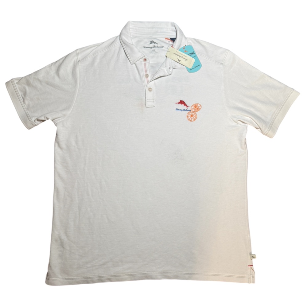 Tommy Bahama Las Vegas Passport Paradise Golf Polo Large NWT